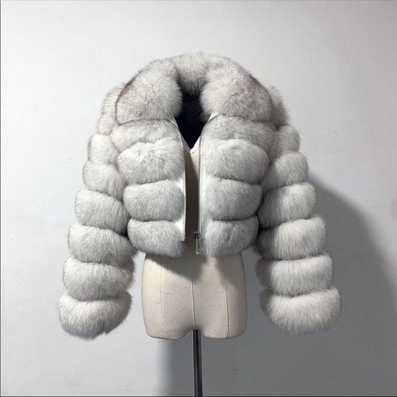Jackets & Blazers - White Faux Fur Short Coat